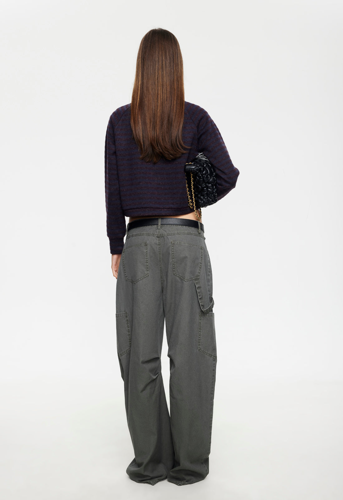 BLOOM KNIT JACKET - FOREST STRIPE