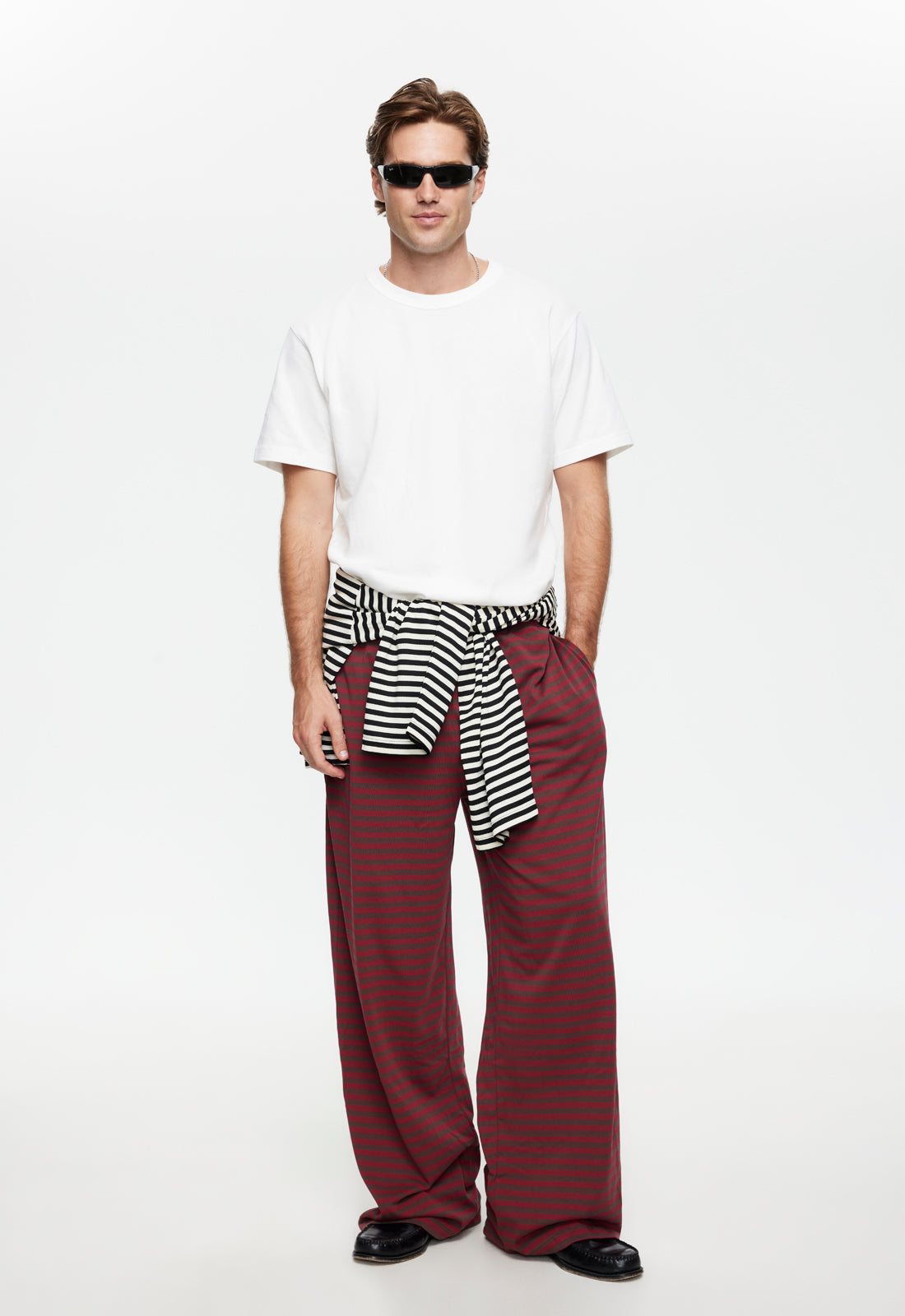 BLOOM PANT - CHOCOLATE WINE STRIPE