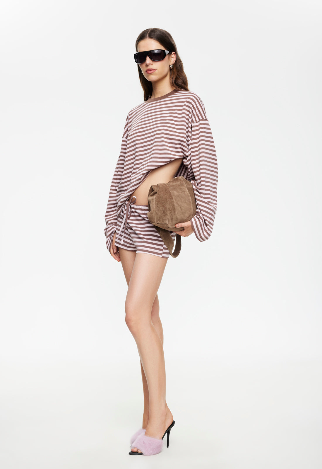 KOURT BLOOMERS - CHOCOLATE BLUSH STRIPE