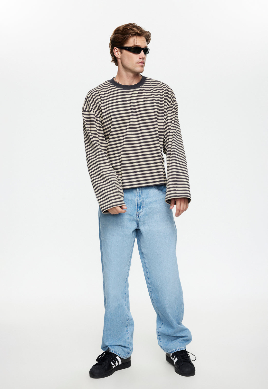 BLOOM LONG SLEEVE - SLATE STRIPE