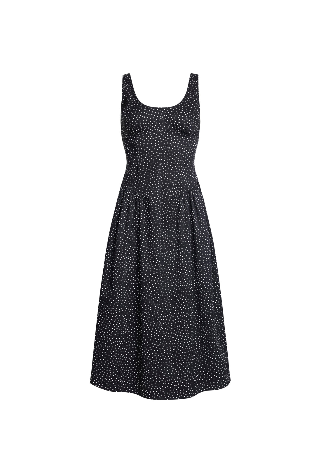 LUNA ROSA MAXI DRESS - NOIR POLKA