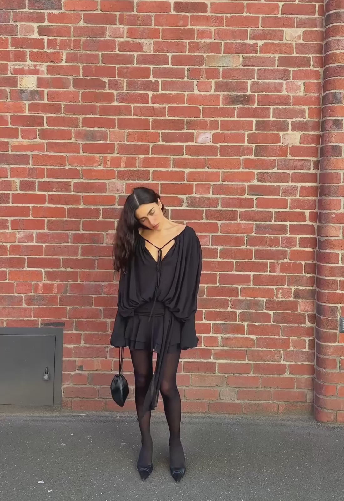 ELEMENTS MINI DRESS - NOIR