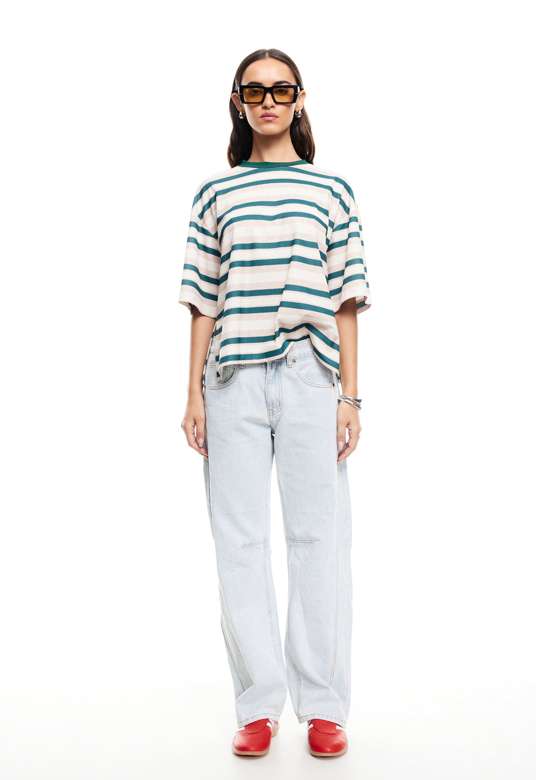 EMERGING TEE - GREEN STRIPE