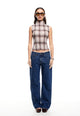 FORD TOP - TAN PLAID