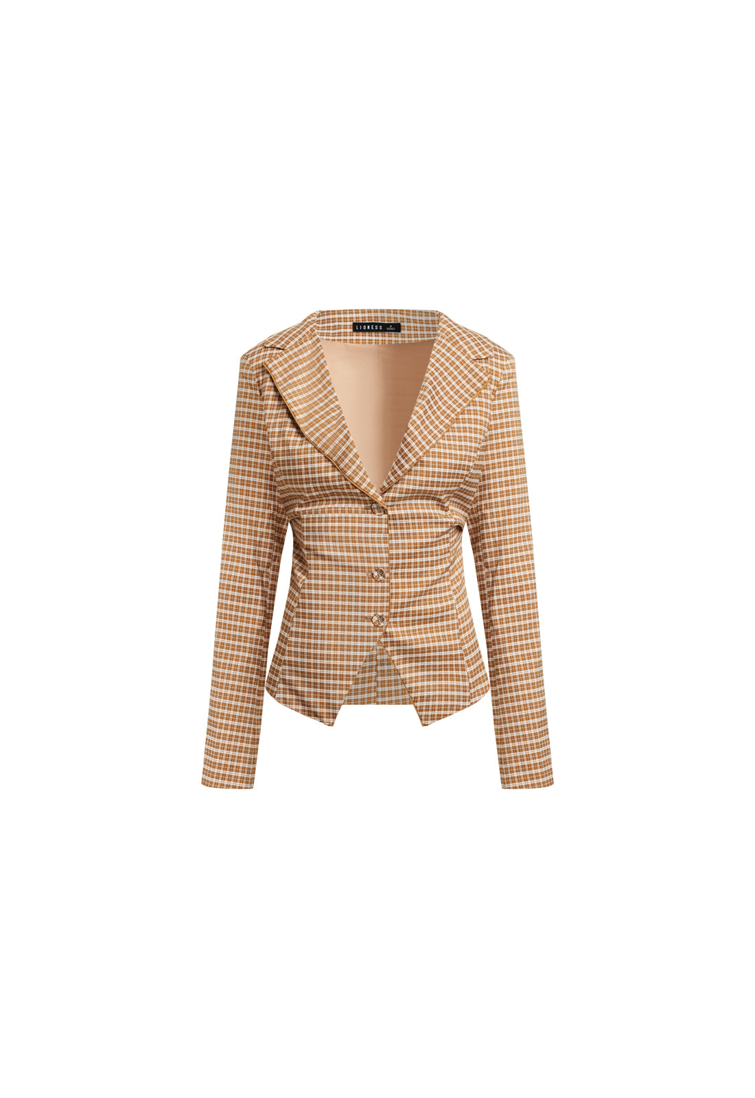 BANKS CROP BLAZER - CHOCOLATE CHECK