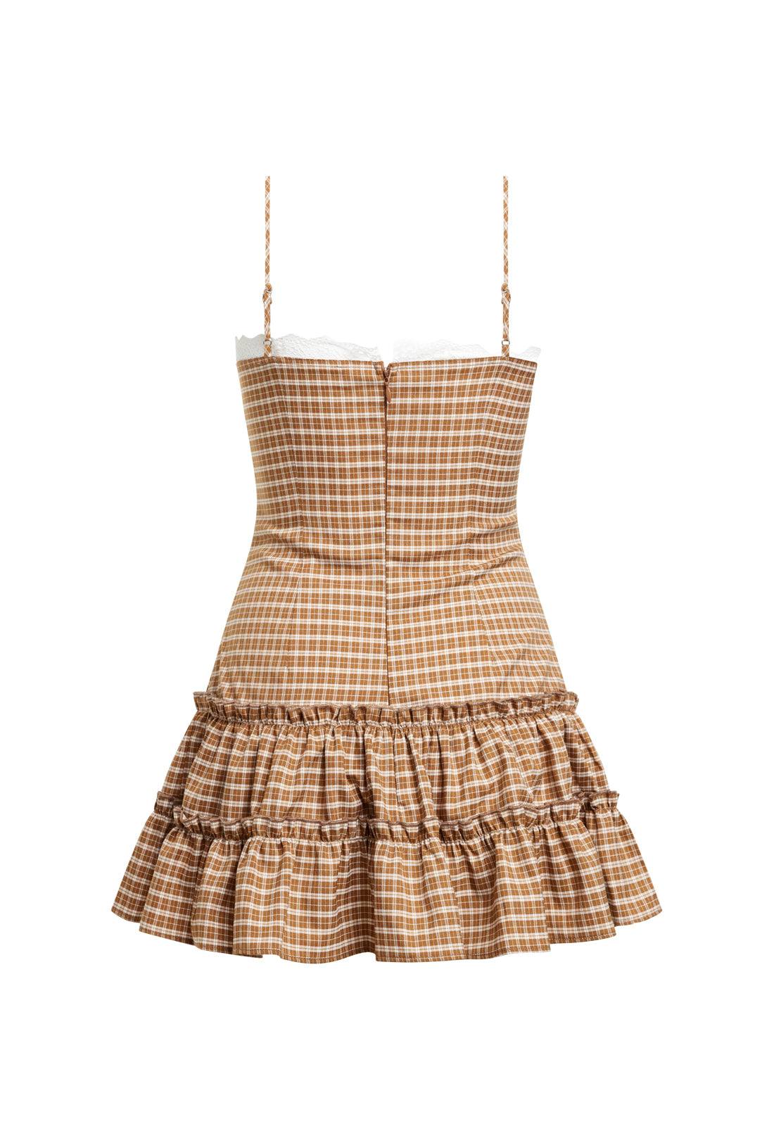 YVES MINI DRESS - CHOCOLATE CHECK