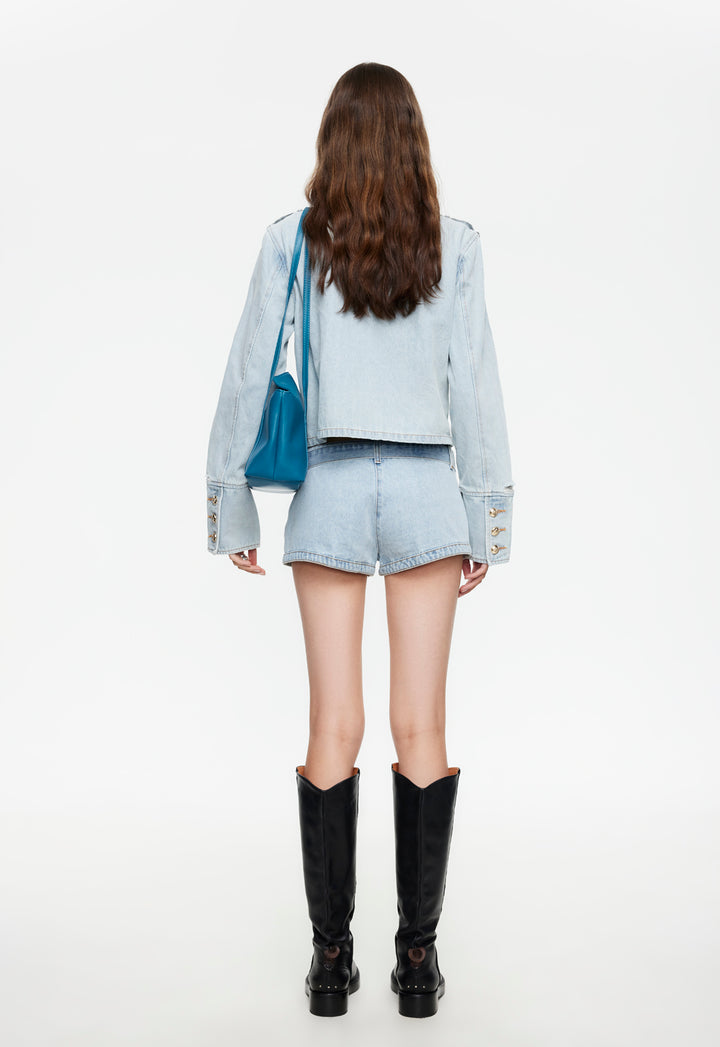 AFTERGLOW MINI SHORT - LIGHT DENIM