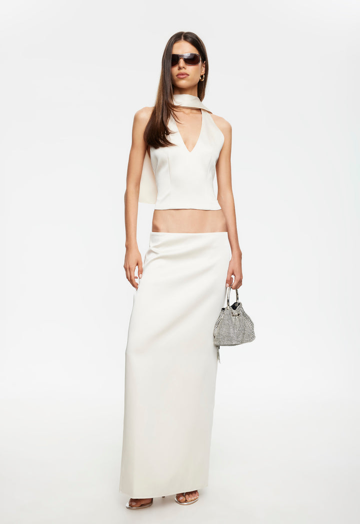 FRONT ROW HALTER - CREAM