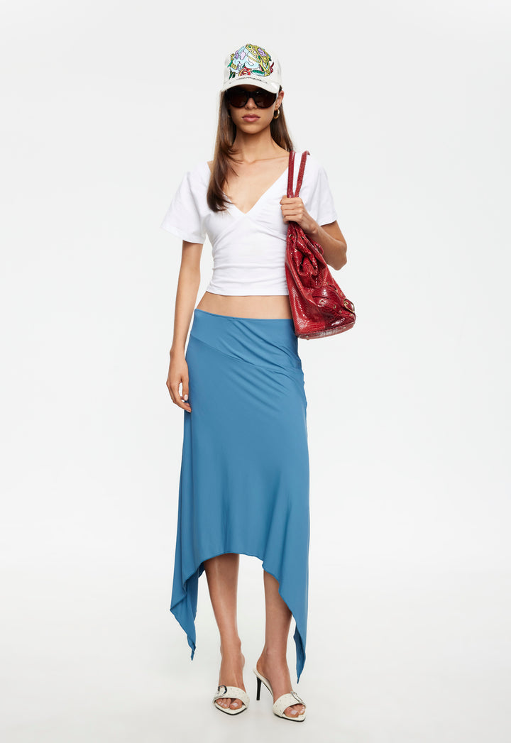 TROPHY MIDI SKIRT - CERULEAN