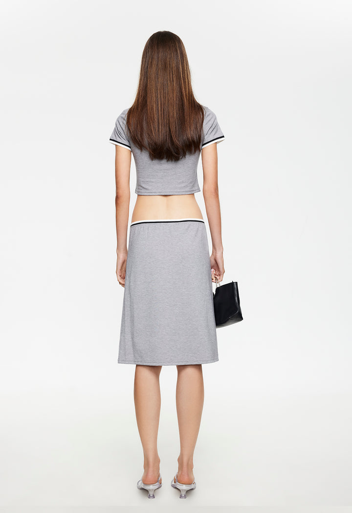 LAGUNA MIDI SKIRT - GREY