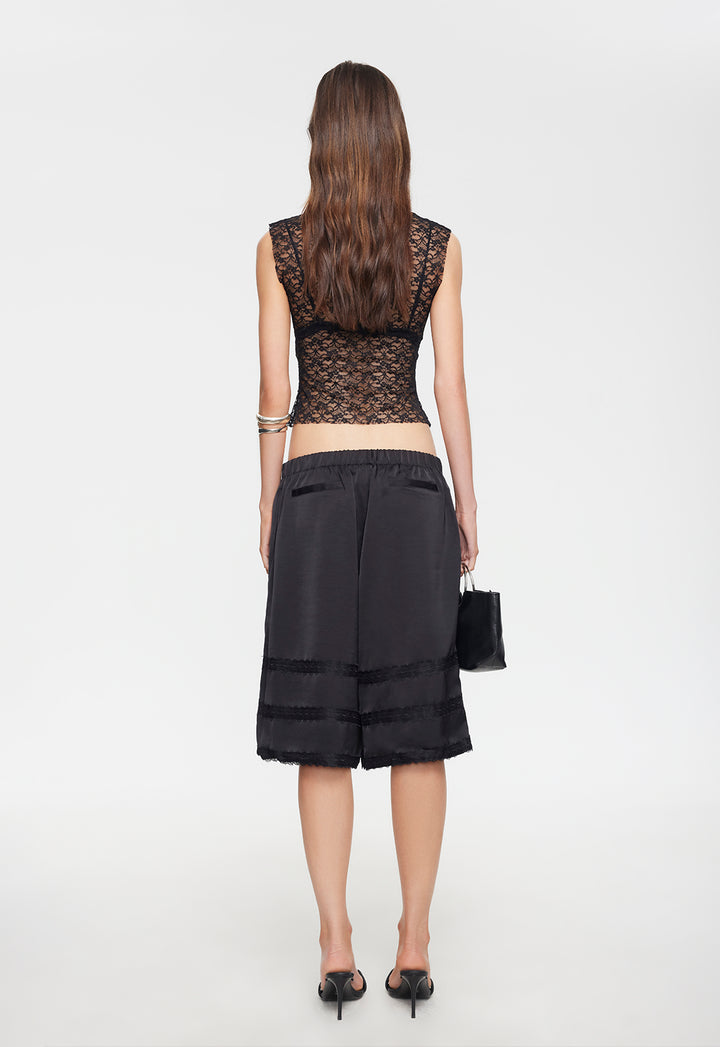 TRIBECA LACE TOP - NOIR