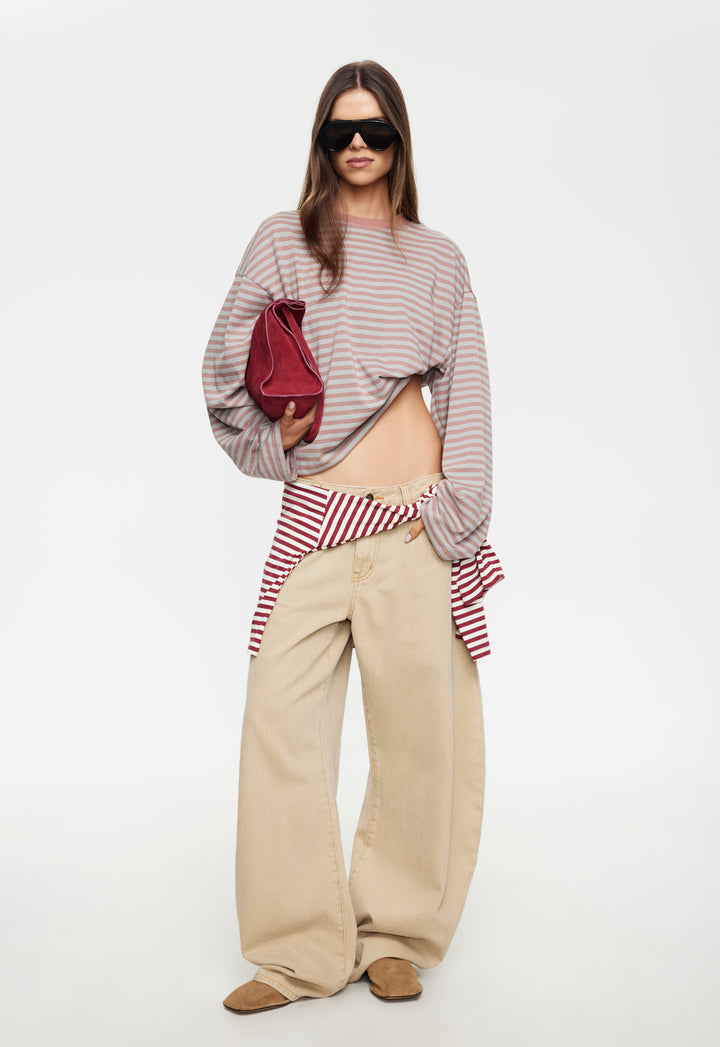 BLOOM LONG SLEEVE - MUTED PASTELS STRIPE