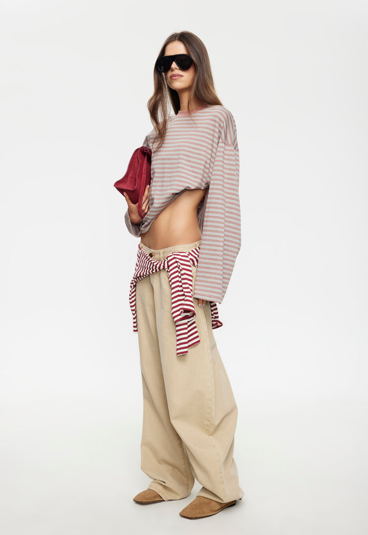 BLOOM LONG SLEEVE - MUTED PASTELS STRIPE