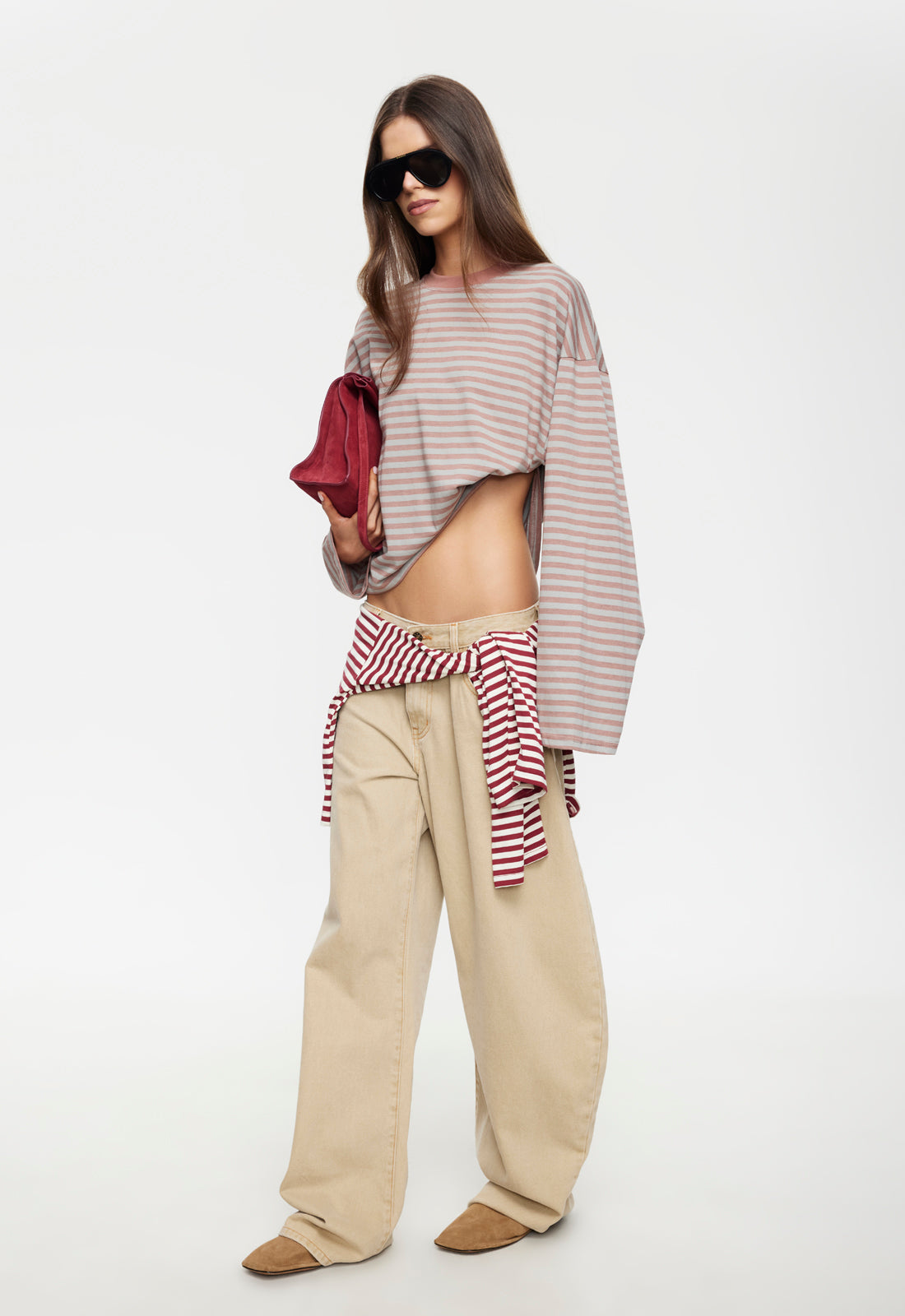 BLOOM LONG SLEEVE - MUTED PASTELS STRIPE