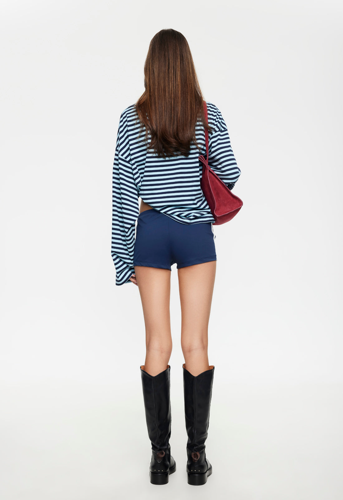 BLOOM LONG SLEEVE - NAVY SEA STRIPE