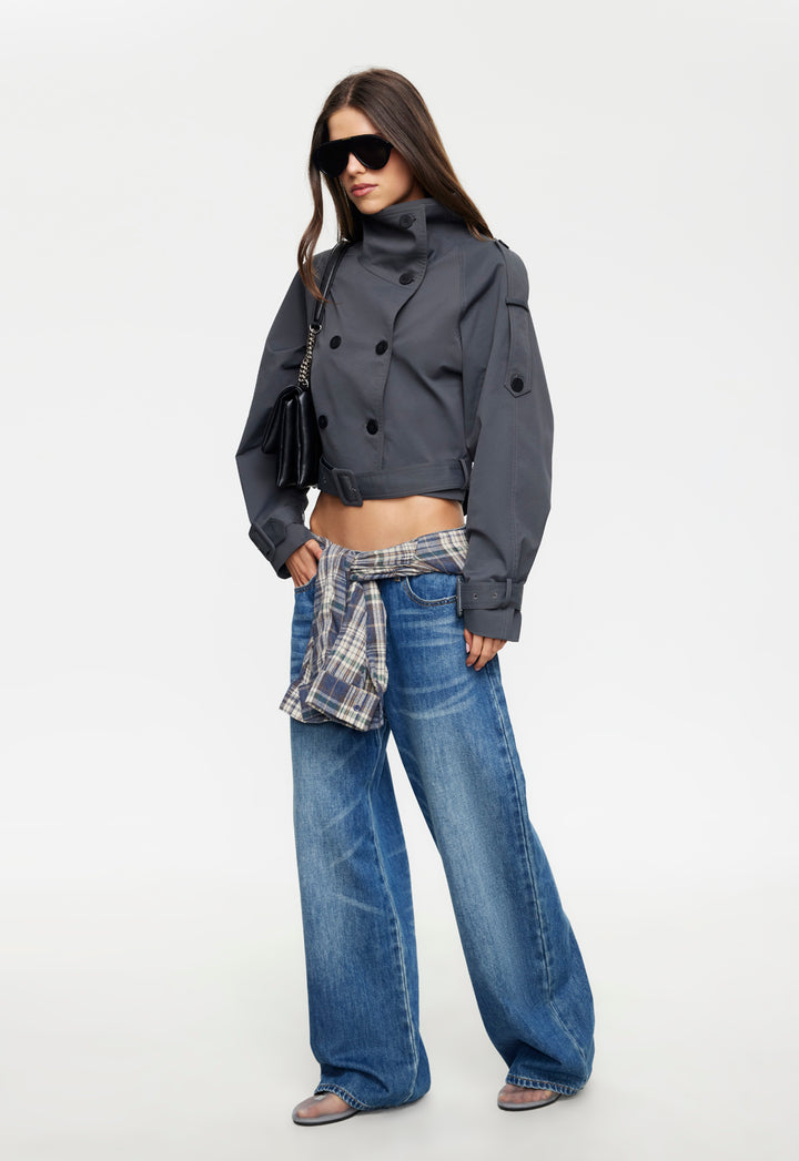 BLANC CROPPED TRENCH - OLIVE