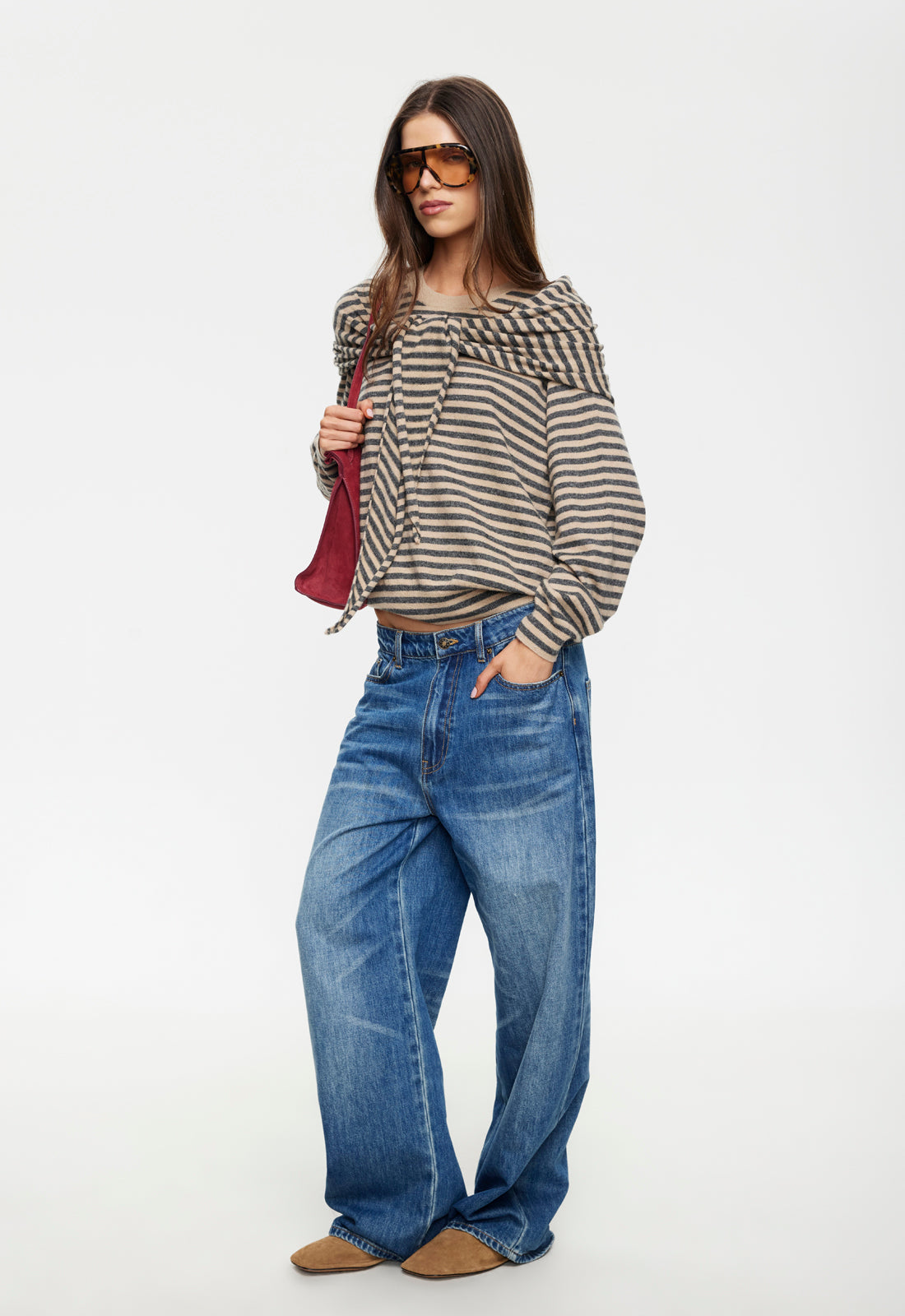 OLSEN KNIT - SLATE STRIPE