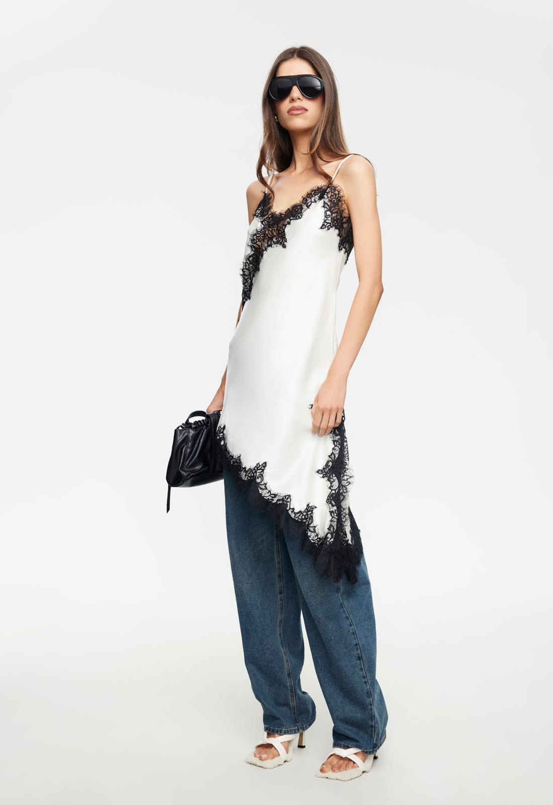 EMERGING MIDI DRESS - PORCELAIN