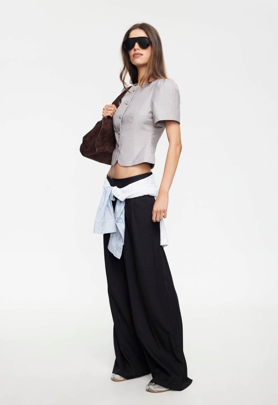 FEMME BLOUSE - GREY