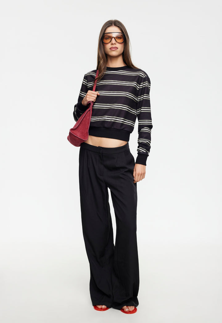 JETSET LONG SLEEVE - NOIR STRIPE