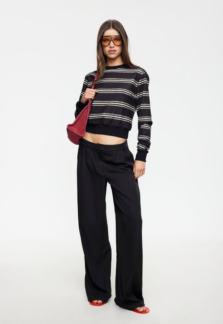 JETSET LONG SLEEVE - NOIR STRIPE