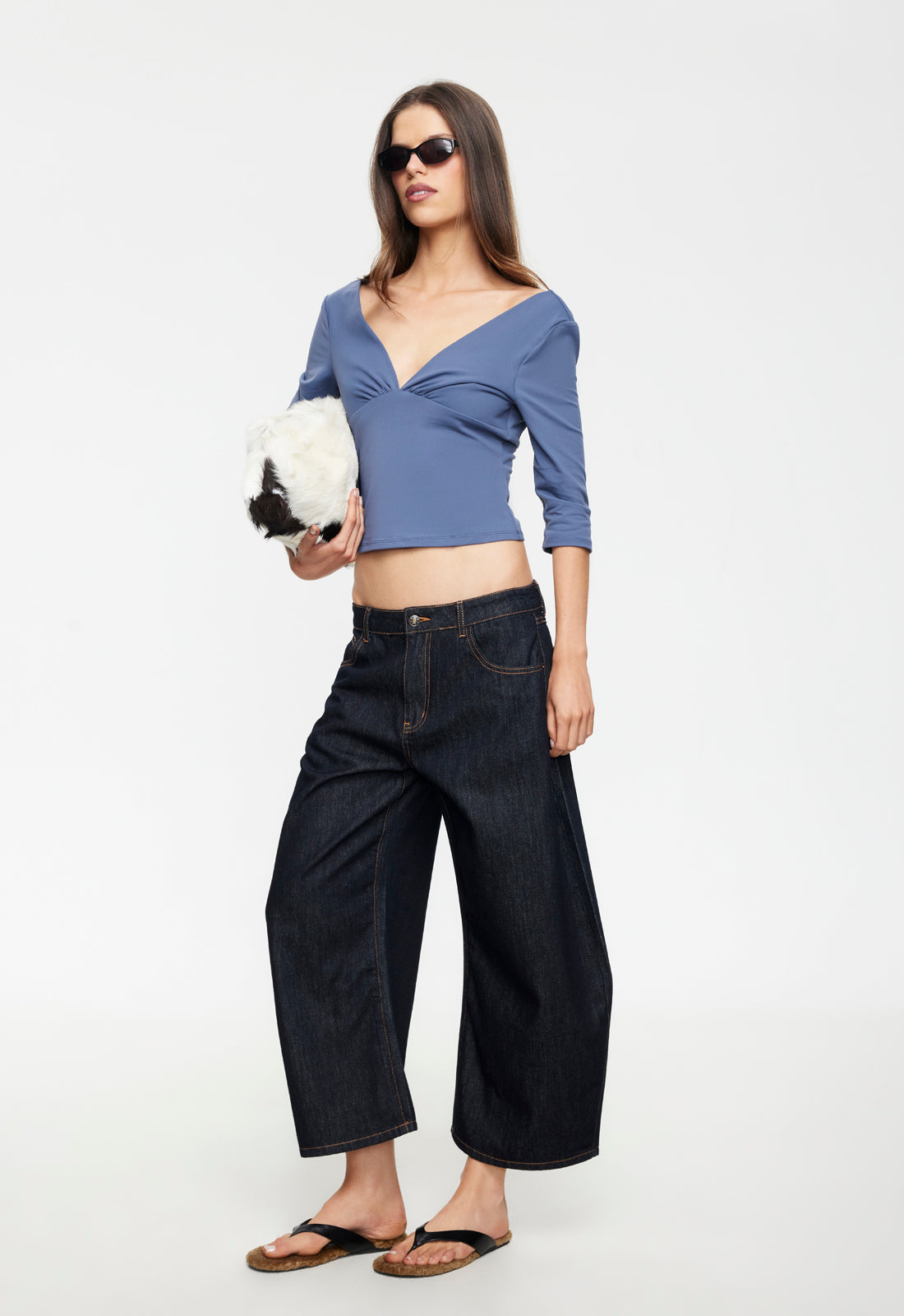 HORSESHOE CROPPED JEAN - INDIGO