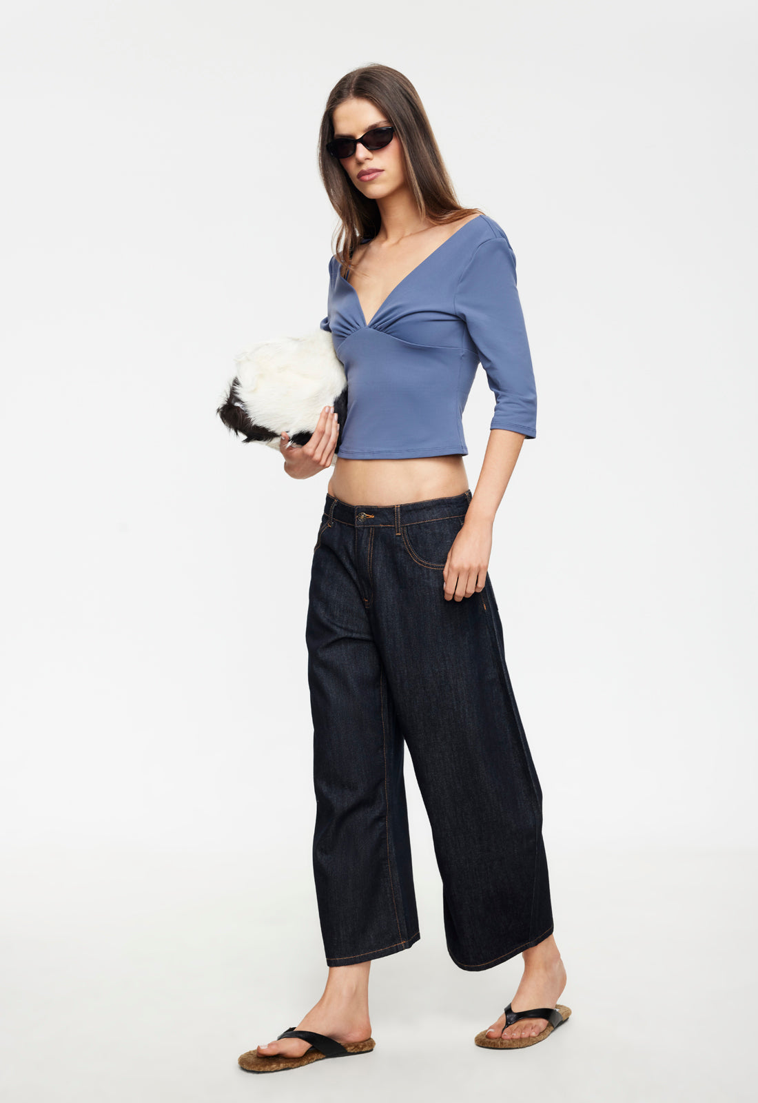 HORSESHOE CROPPED JEAN - INDIGO