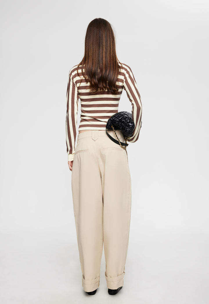 BLOOMING LONG SLEEVE - SORBET COCOA STRIPE