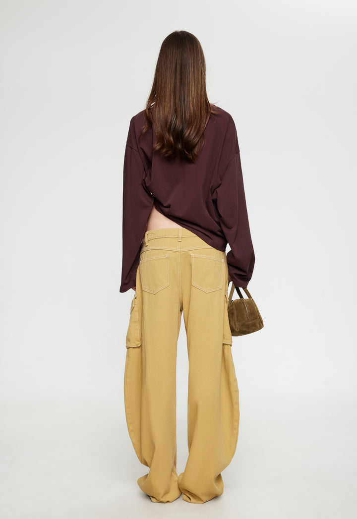 BLOOM V LONG SLEEVE - CINNAMON