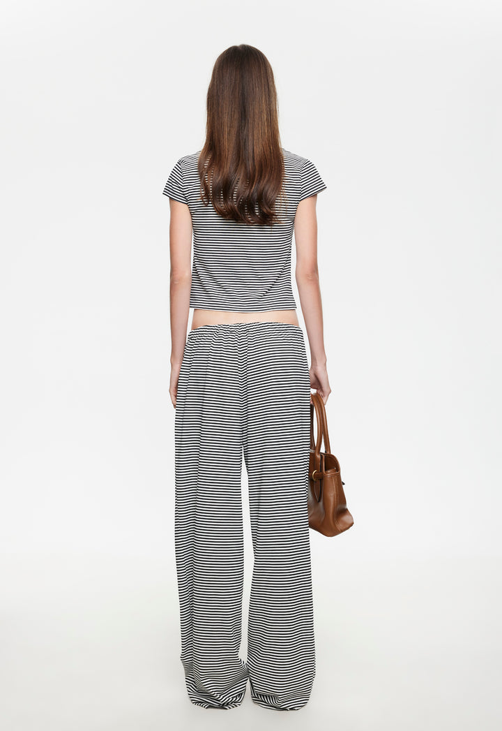 BLOOM PEEPHOLE TEE - ARCTIC INK STRIPE
