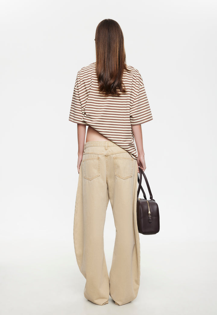 BLOOM SHORT SLEEVE - SORBET COCOA STRIPE