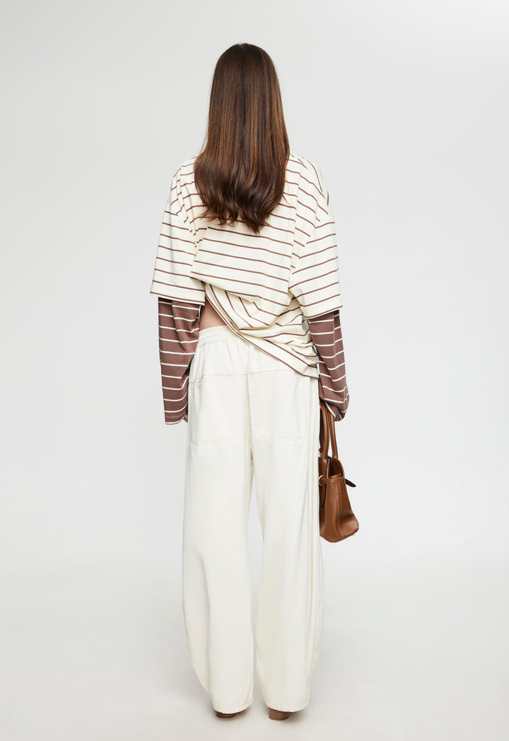 BOTTEGA SHIRT - VANILLA COCOA STRIPE