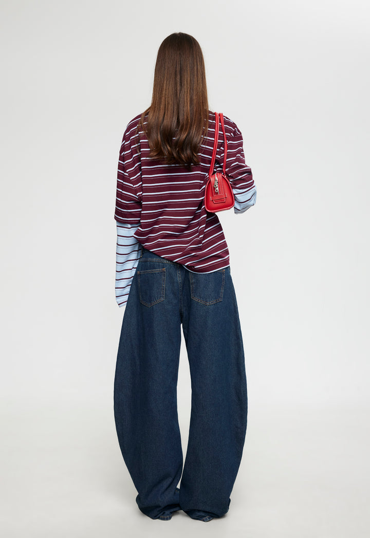 BOTTEGA SHIRT - BURGUNDY SKY STRIPE