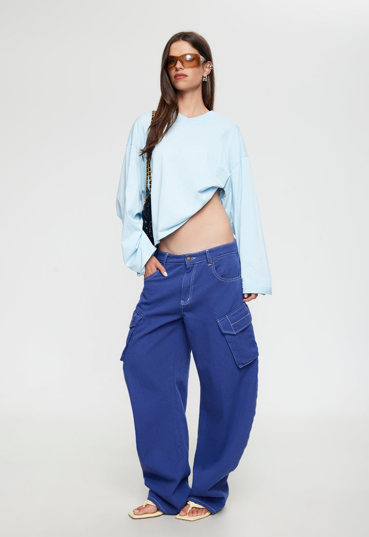 BLOOM V LONG SLEEVE - SKY