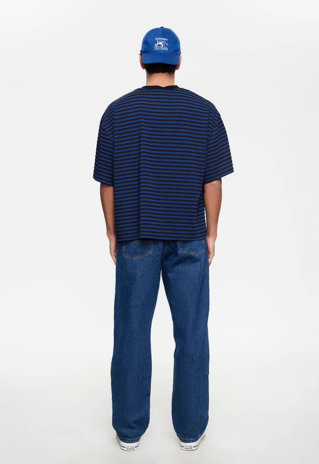 BLOOM SHORT SLEEVE - BLACK NAVY STRIPE