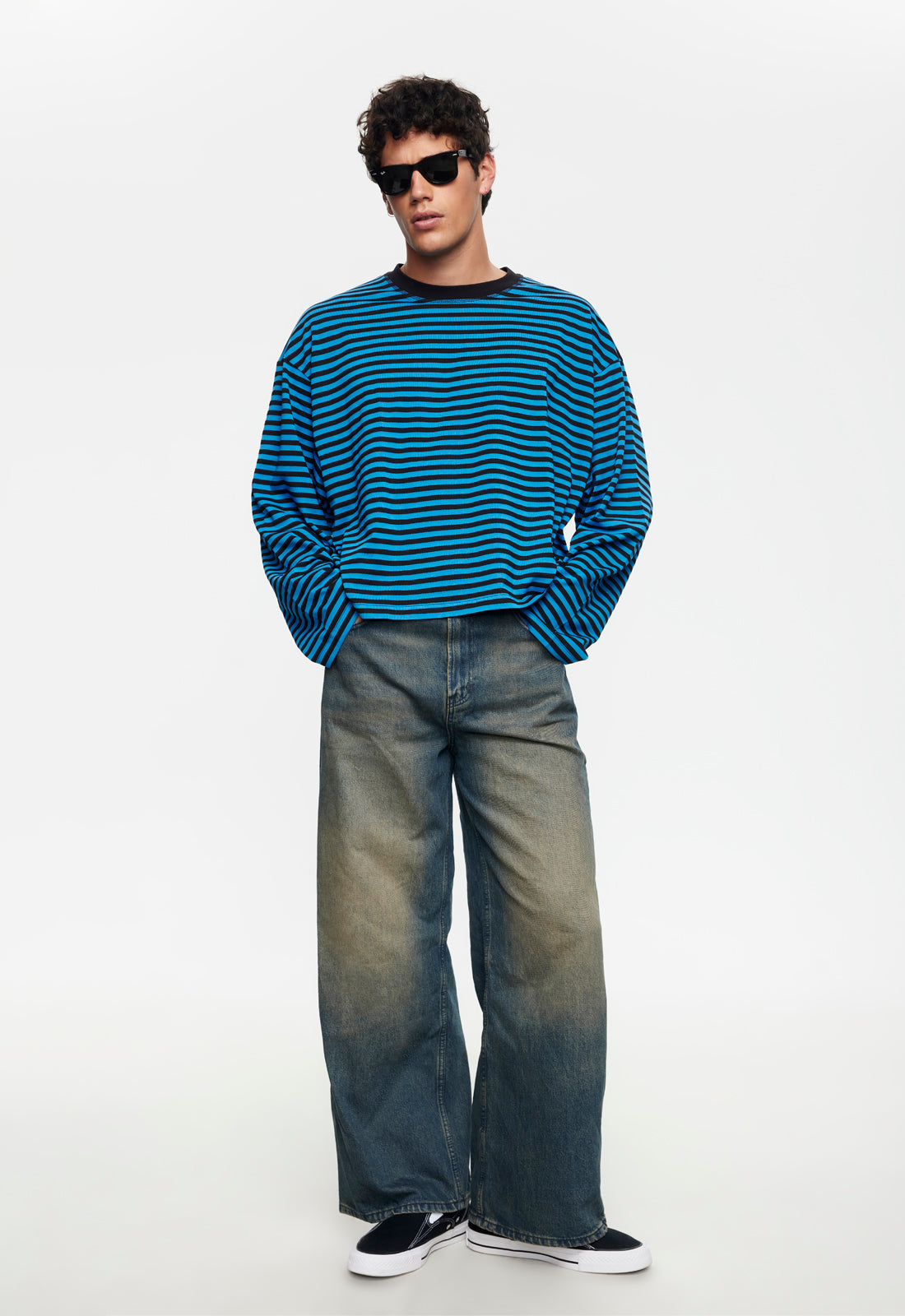 BLOOM LONG SLEEVE - COBALT STRIPE