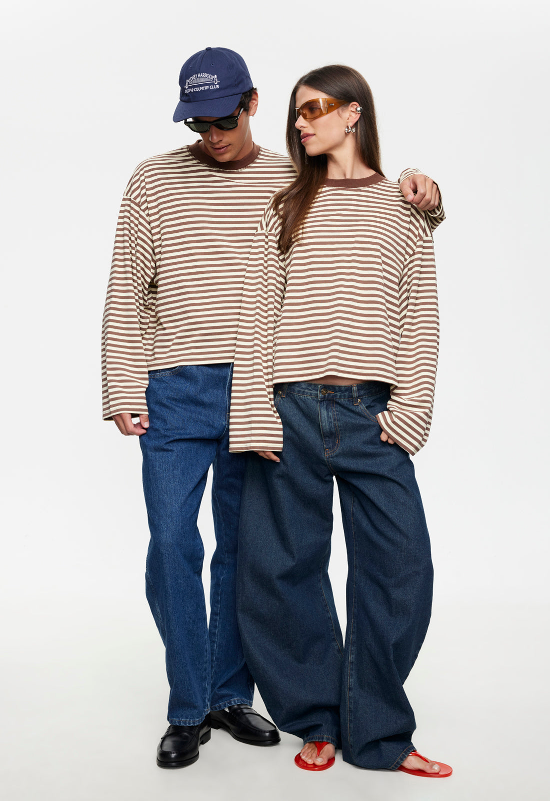BLOOM LONG SLEEVE - SORBET COCOA STRIPE