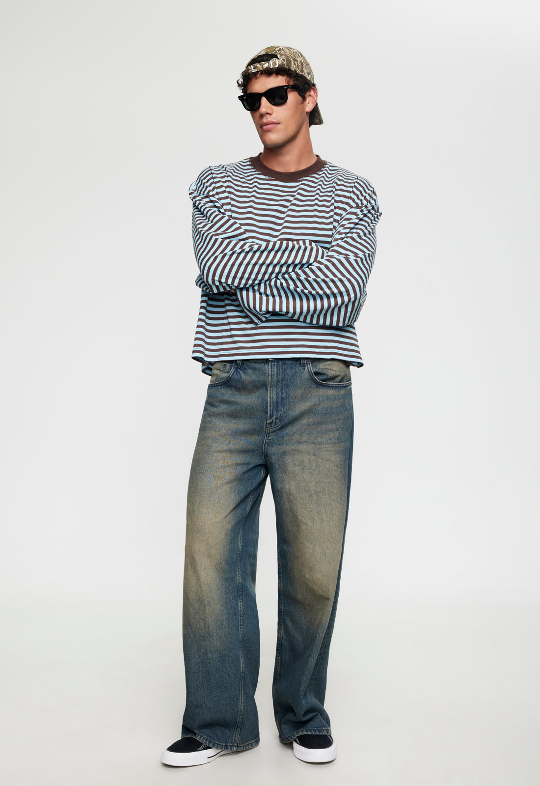 BLOOM LONG SLEEVE - CHOCOLATE SEA STRIPE