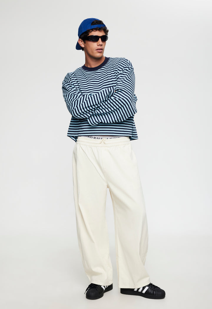 BLOOM LONG SLEEVE - NAVY SEA STRIPE