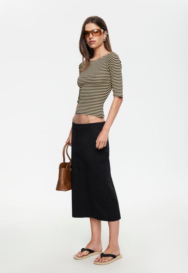 BLOOMING TEE - SAHARA INK STRIPE