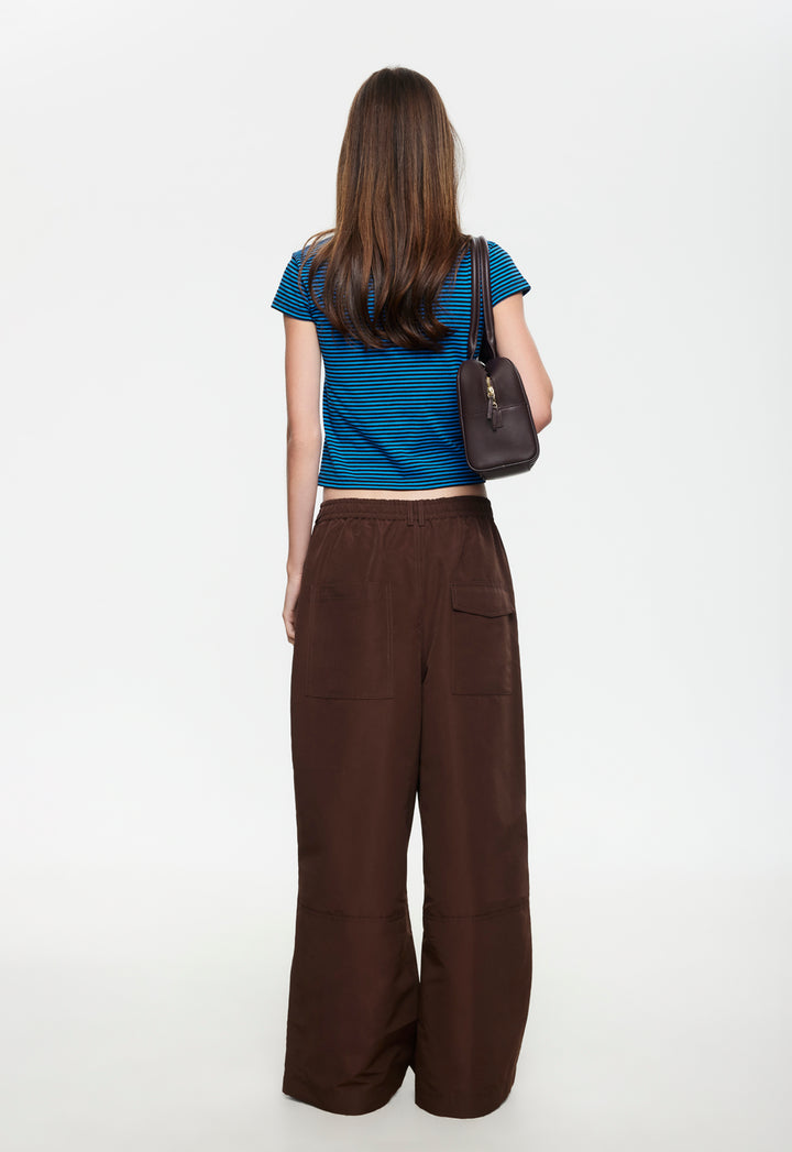 BLOOM PEEPHOLE TEE - COBALT STRIPE