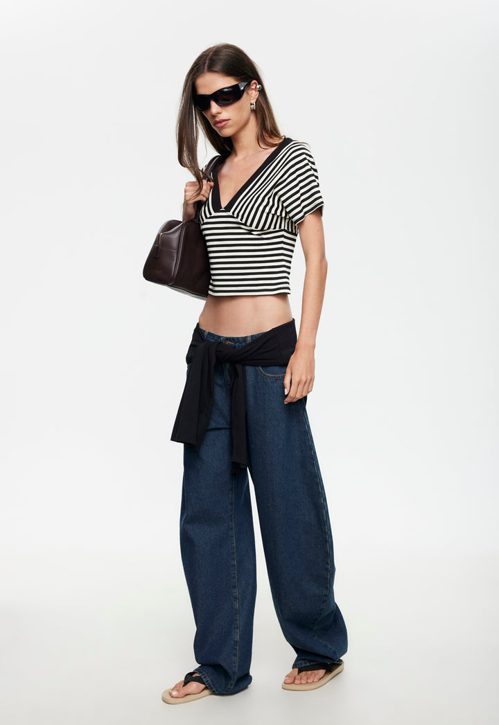 BLOOM ICON TEE - ONYX STRIPE