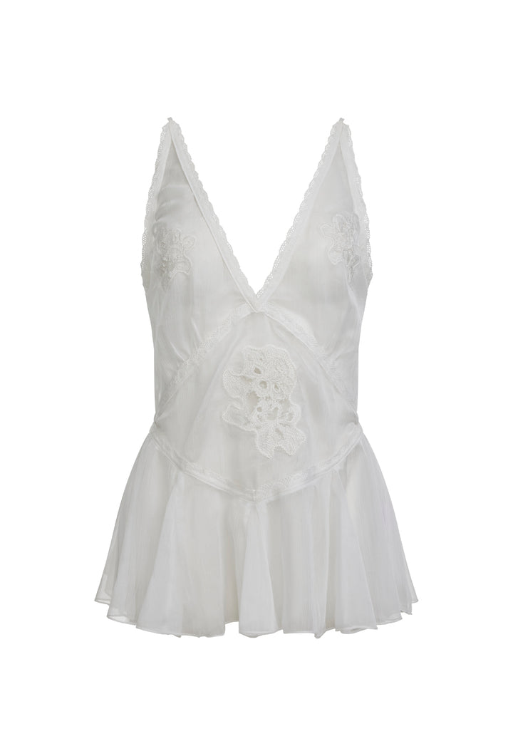 SHEER LUCK TOP - IVORY