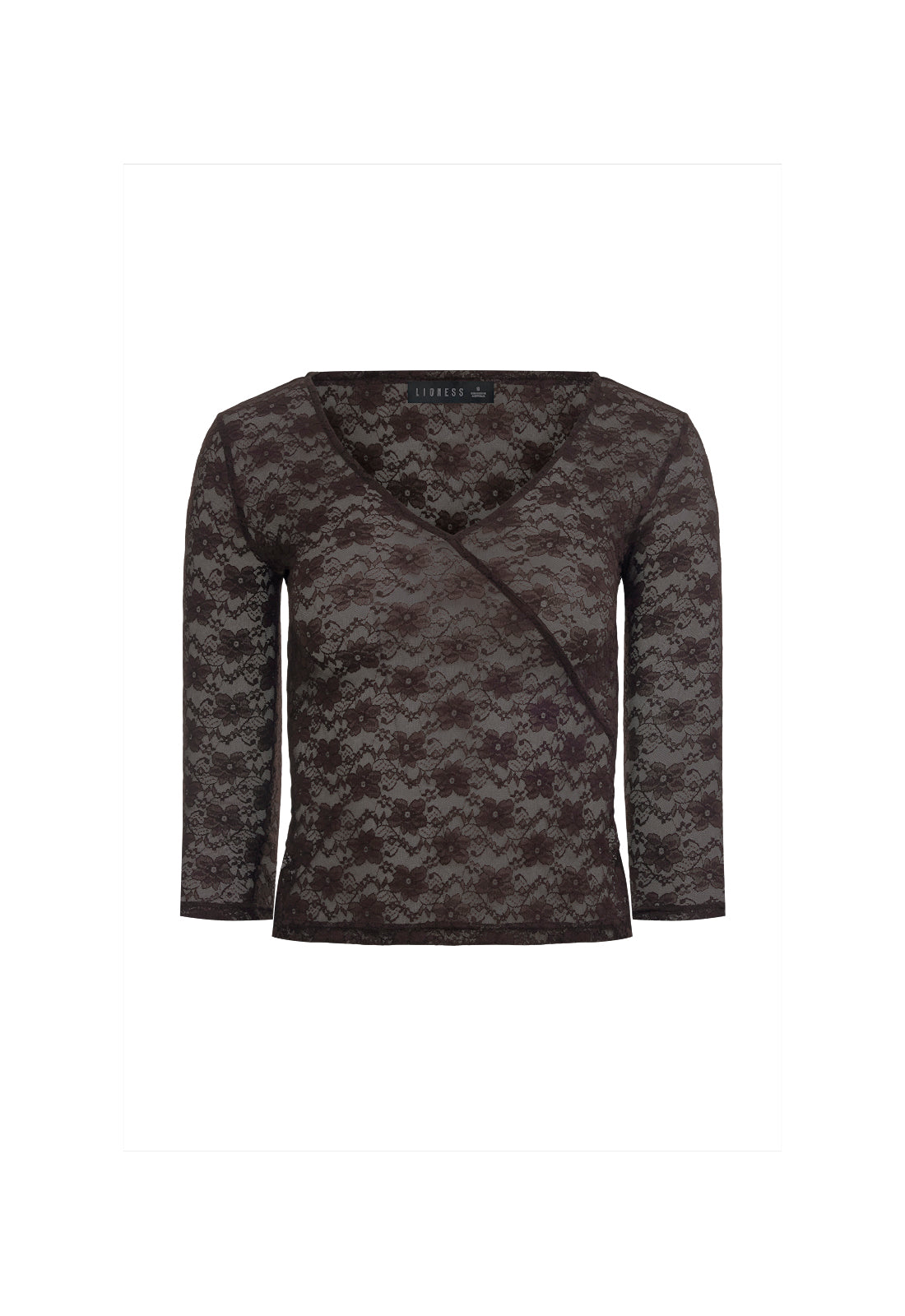 MIDNIGHT LACE TOP - CHOCOLATE