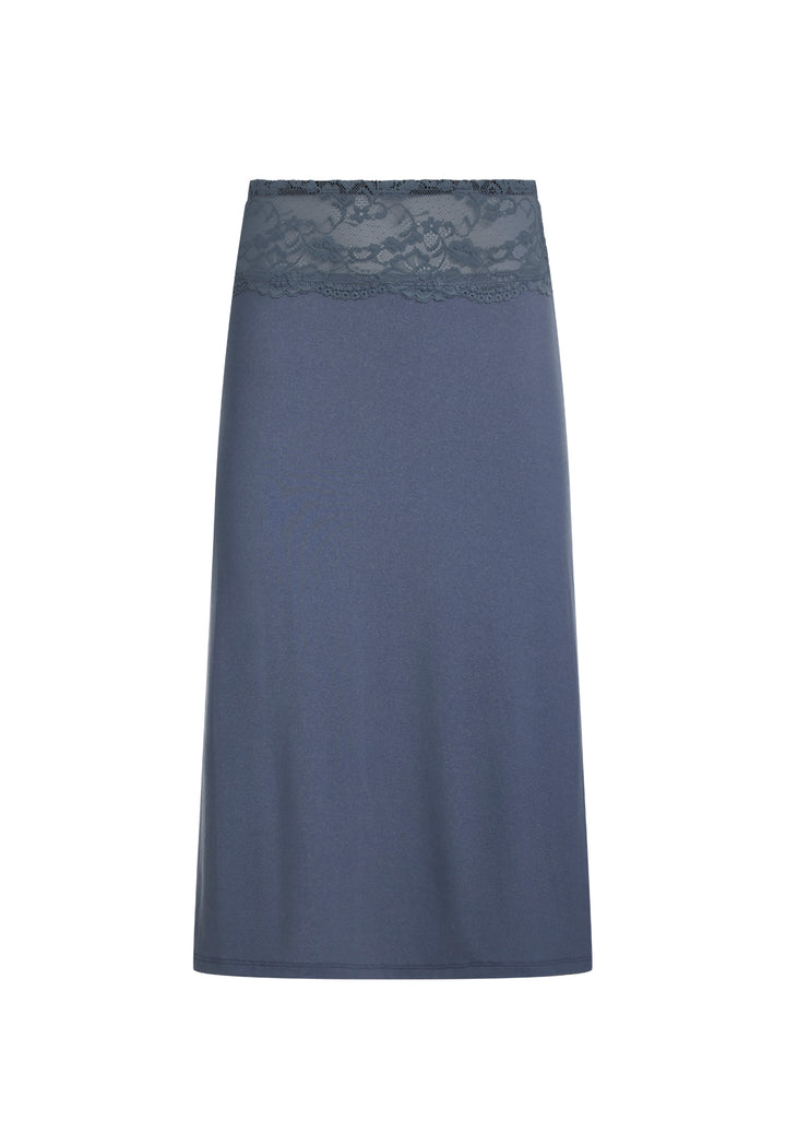 FIRST KISS MIDI SKIRT - DUSTY BLUE
