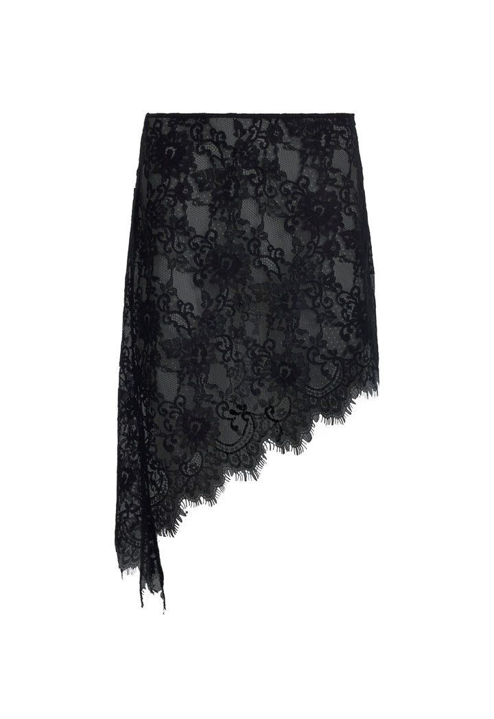 LACE AFFAIR MIDI SKIRT - NOIR