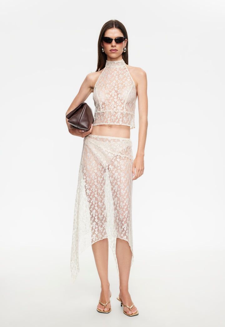 TROPHY MIDI SKIRT - GOLD