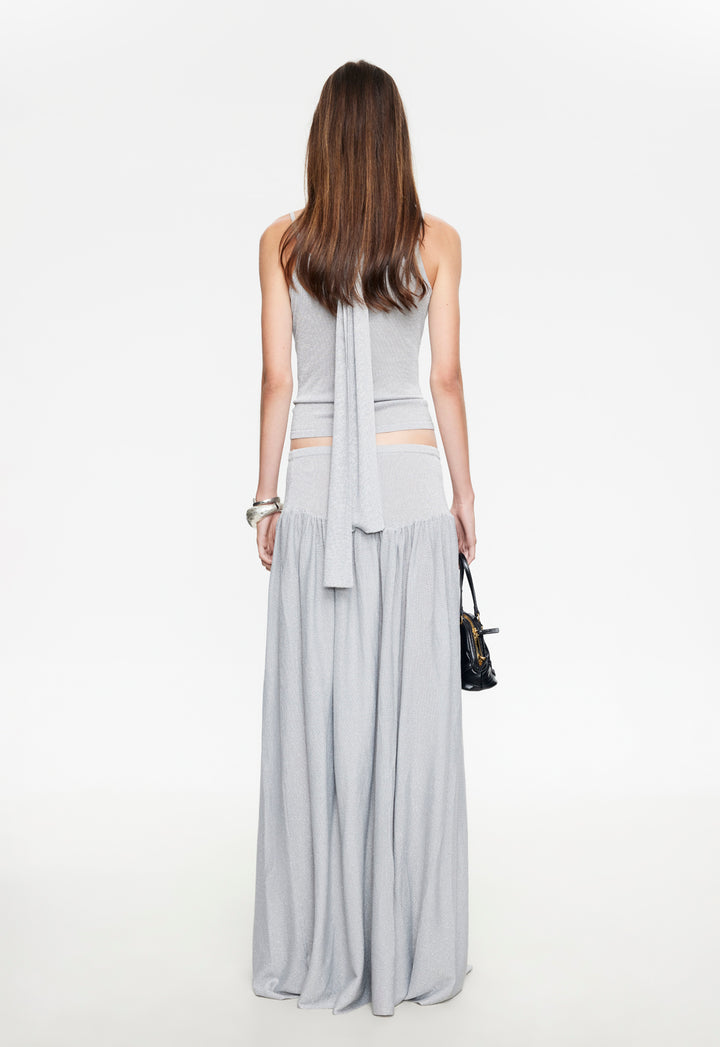 FIELD OF DREAMS MAXI SKIRT - SILVER