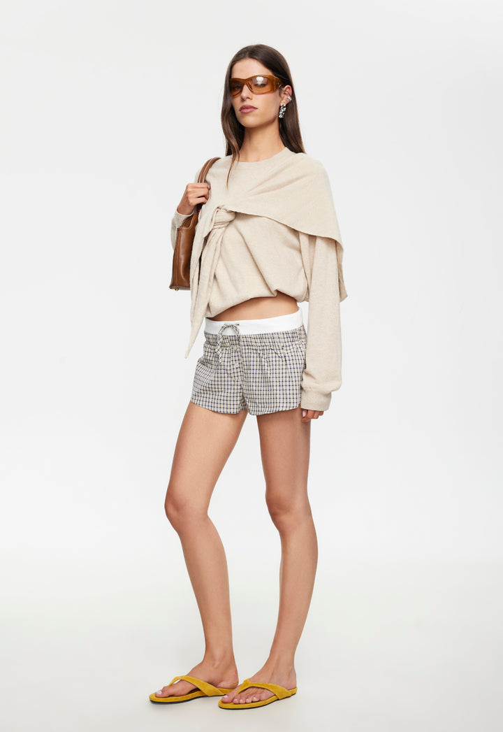 NIRVANA SHORT - VINTAGE BEIGE PLAID