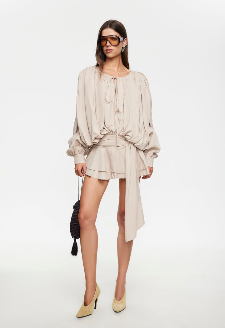 ELEMENTS MINI DRESS - BEIGE